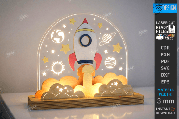 Download Kids Night Light Stand Laser Cut | CNC - Premium Bundle